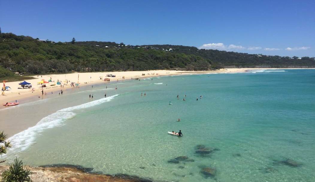 SOME VIEW: Cylinder Beach at North Stradbroke Island is a popular spot for visitors from the mainland. 