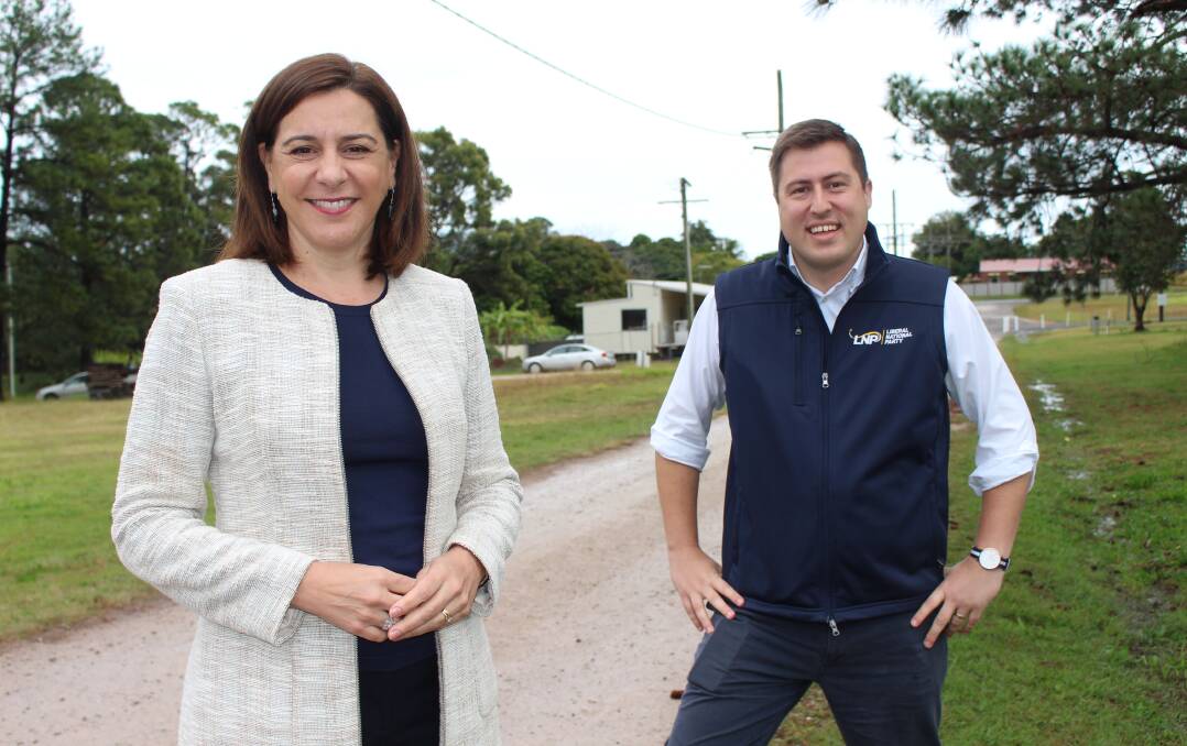 PLEDGE: LNP leader Deb Frecklington and Redlands LNP candidate Henry Pike announced a $5 million funding package for bay islands road sealing during a trip to Russell Island. Photo: Jordan Crick