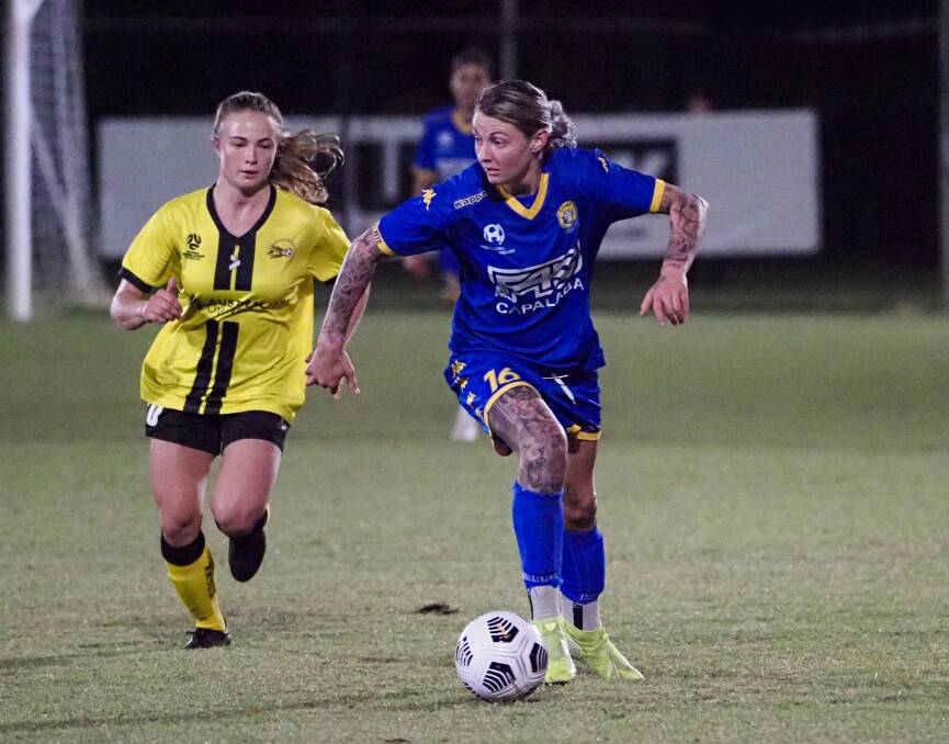 TOP SHOWING: Matildas recruit Larissa Crummer scored in injury time to help the Bulldogs to a tight win. Photo: Alan Minifie/Capalaba FC