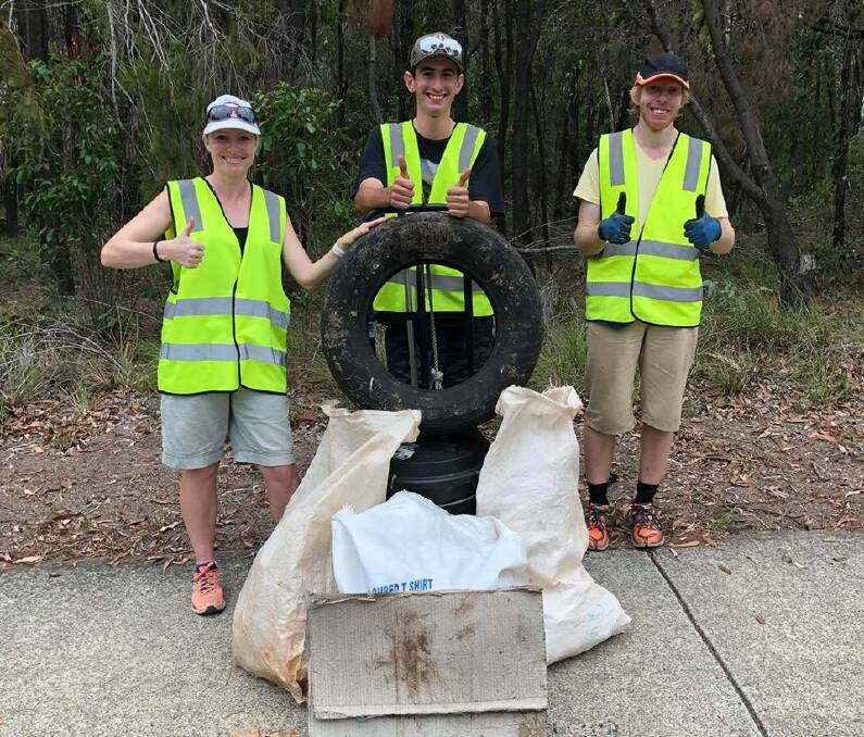 LOCAL LEGENDS: Layne Utz and his crack team of volunteers collected some 170 bags worth of rubbish in 2019 in 41 clean-up days. 