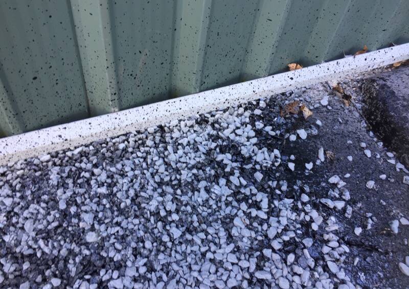 DRIVEWAY: The bitumen laid by a contractor at a Sheldon business.