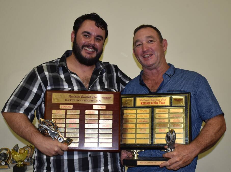 TOP TALENT: Adam Griffith and Kevin Stone won two of the club's major awards. Photo: supplied