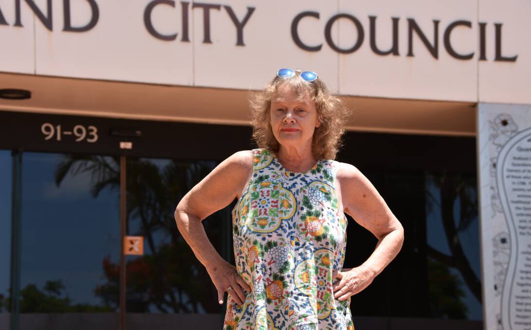 TIME FOR CHANGE: Ann Hagen was unimpressed with the use of paper petitions outiside the Redland City Council chambers. Photo: Jordan Crick 