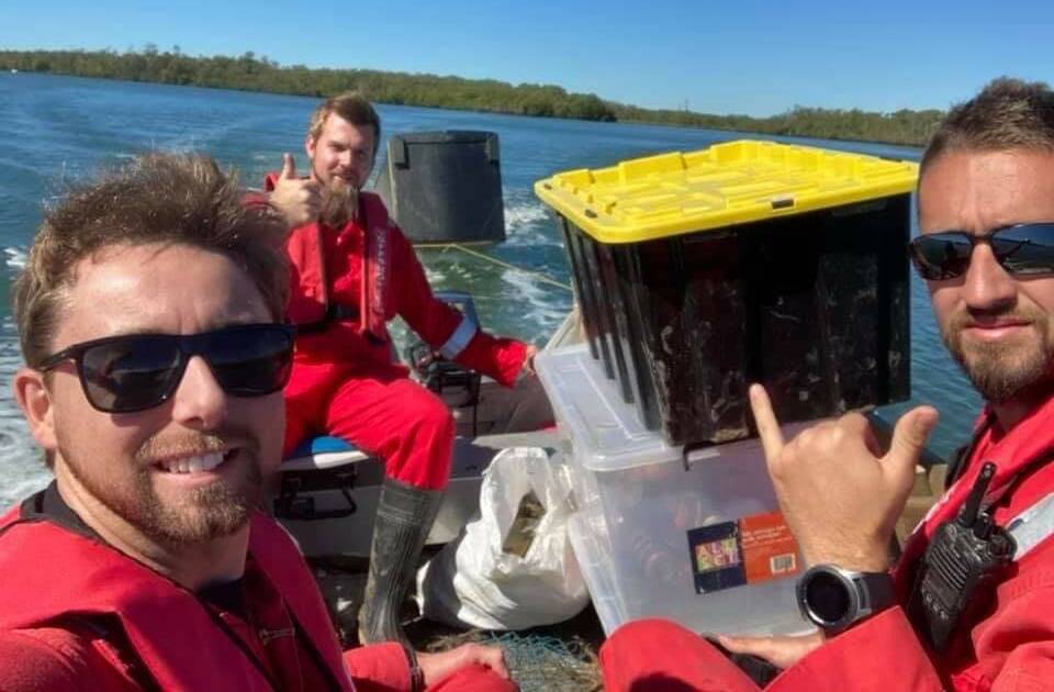ON THE WATER: Three Redlands dads have formed the Coastal Scavengers. Photo: supplied