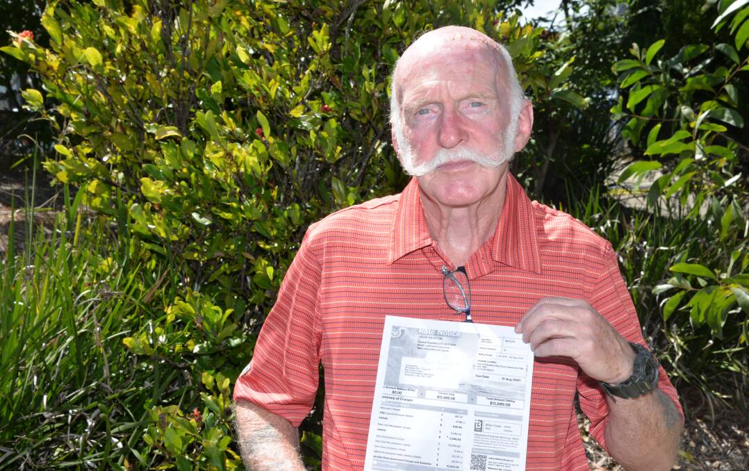 EXPENSIVE: Alistair Fraser and his wife have to pay council more than $10,000 after discovering on their property a concealed leak. Photo: Jordan Crick