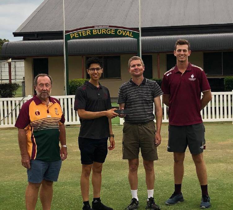 TIRELESS WORKER: Doug O'Neill (second from right) has been awarded the Brisbane East and Redlands (BEARS) Cricket Region Volunteer of the Year.