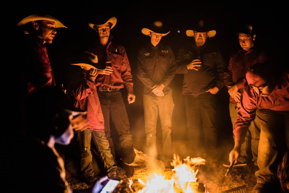LIFE LESSONS: Talking around the campfire. Picture: Clayton Rose