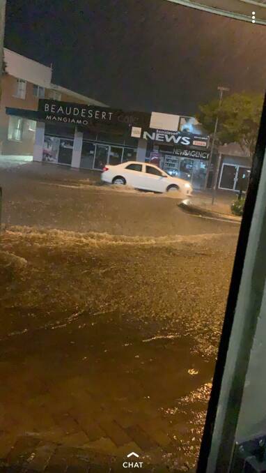 FLASH FLOOD: The storm delivered a flood of rain to Brisbane Street Beaudesert. Photo: Blake Clegg