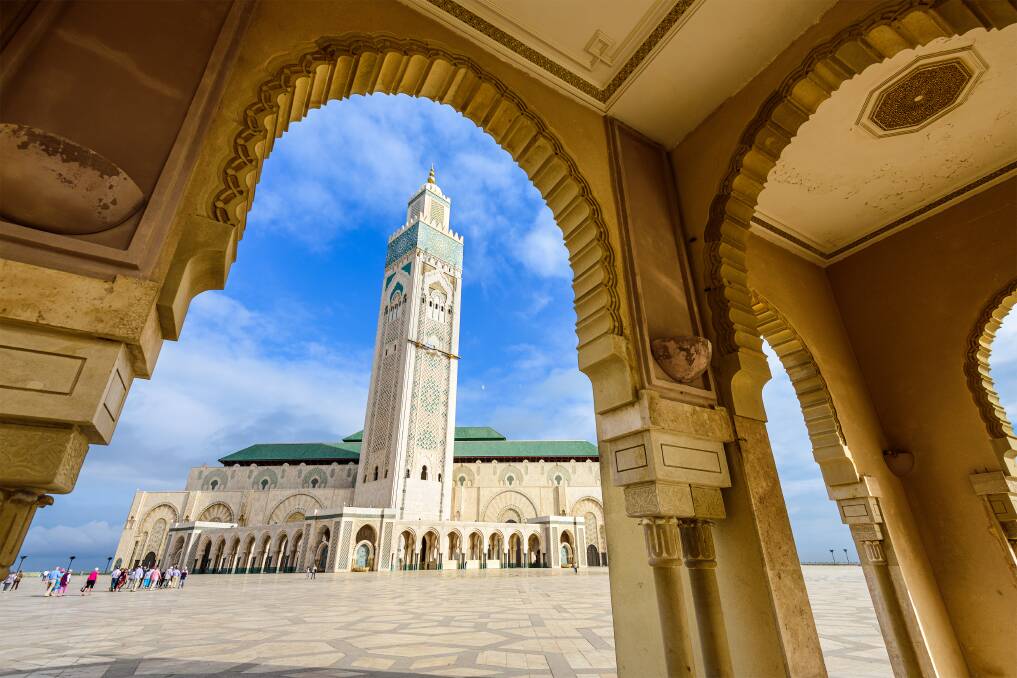 The amazing Hassan II Mosque in Casablanca.