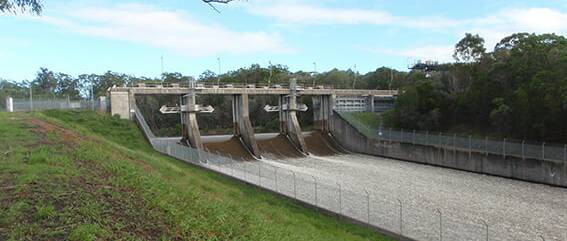 OVERFLOW: The Leslie Harrison Dam is now spilling excess water due to heavy rain. 
