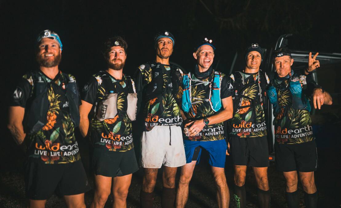 BUSH TRAIL: Kieron Douglass and fellow adventure runners Sam Weir, Anderson Moquiuti, Wilkie Weatherman, Scotty Page and Ben Southall 