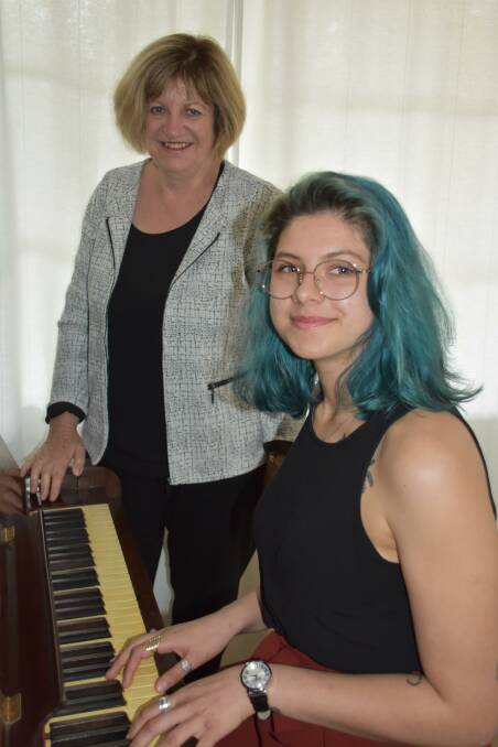 MUSICAL MINDS: Kay Irving and Sindu Karamchedu at the piano.