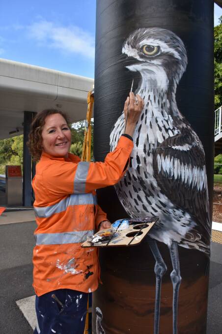 ART: Station master Christina Gardner said being able to watch the mural progress each day, customers have enjoyed being part of the initiative.