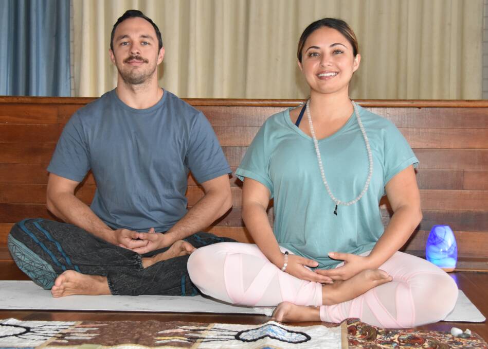 STRESS-FREE: Joel Reeves and Sass Akil of Crystal Clear Wellness Co are running meditation classes at Victoria Point.