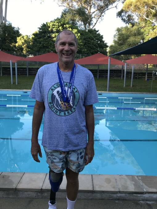 STRONG: Damon Kendrick, 62, from Russell Island came first in the 800m freestyle multi-disability, and the 400m freestyle multi-disability events.