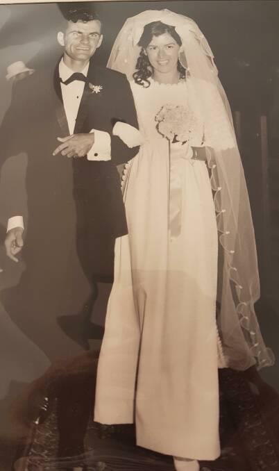 WEDDING BELLS: Rob and Darrylle Ward on their wedding day on March 14, 1970.