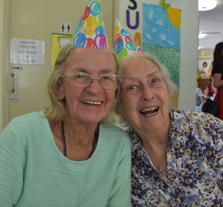 BIRTHDAY GALS: Molly Rennie helped Olivia Buck-Pitt celebrate her 90th birthday.