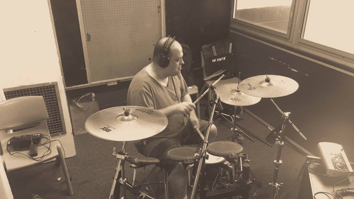 BEAT IT: Drummer James Morrison.