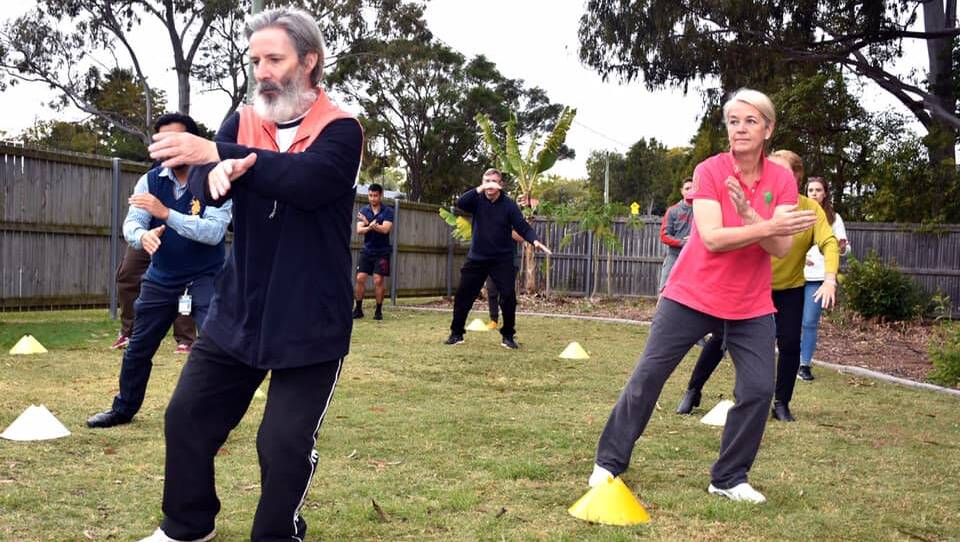STRESS LESS: Redlands MP Kim Richards at a Tai Chi class at the Bayside Community Care Unit.