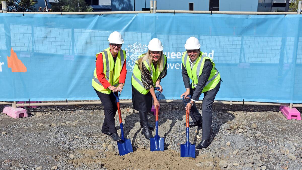 SPACE: Work has started on the new car park at Redland Hospital. Lytton MP Joan Pease with Redland MP Kim Richards, Capalaba MP Don Brown recently visited the site.