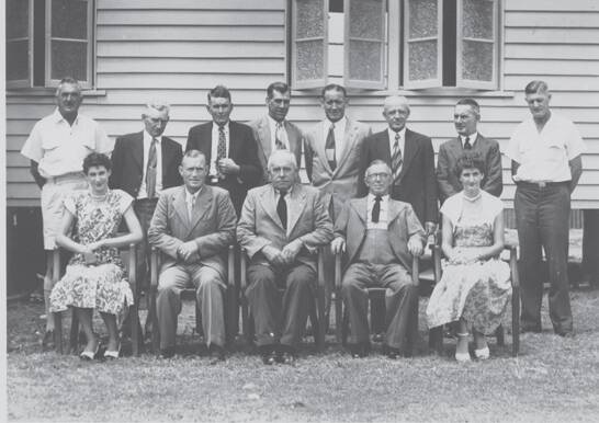 HISTORIC: Redland Shire councillors and all staff, 1949-1951. Photo: Redland City Councils history collection.