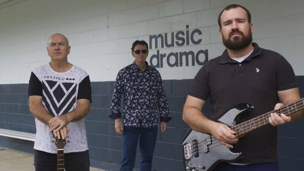 SUNSHINE: Capalaba musicians Michael Quinn, Mike Stewart and Steve Brady have recorded a new song.