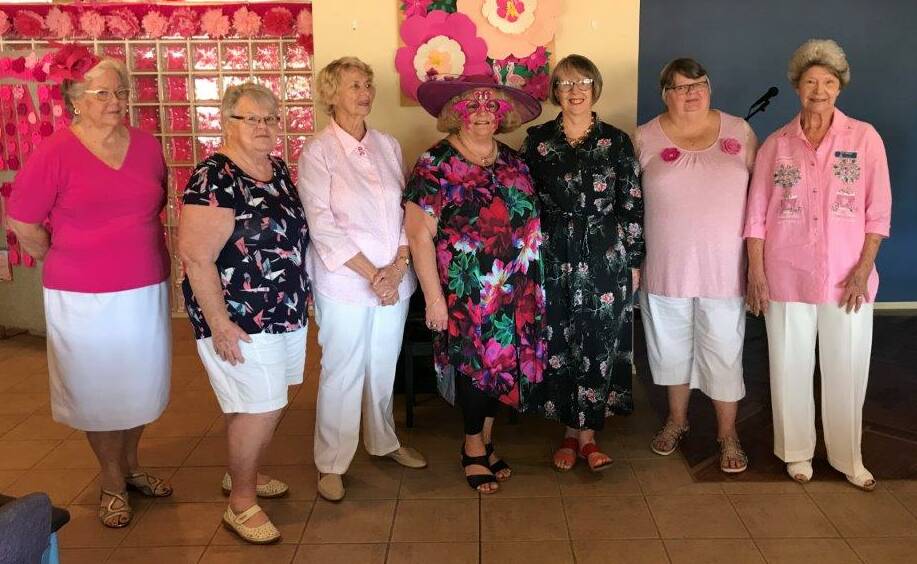 PRETTY IN PINK: Aveo Cleveland residents and staff host an event to raise money for the PA Research Foundation.