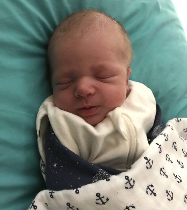 BORN ENROUTE: After labouring on a VMR boat between North Stradbroke Island and Raby Bay, Alisha Stevenson gave birth to Archie Shane Gould as the ambulance raced to Redland Hospital. Photo: Supplied 