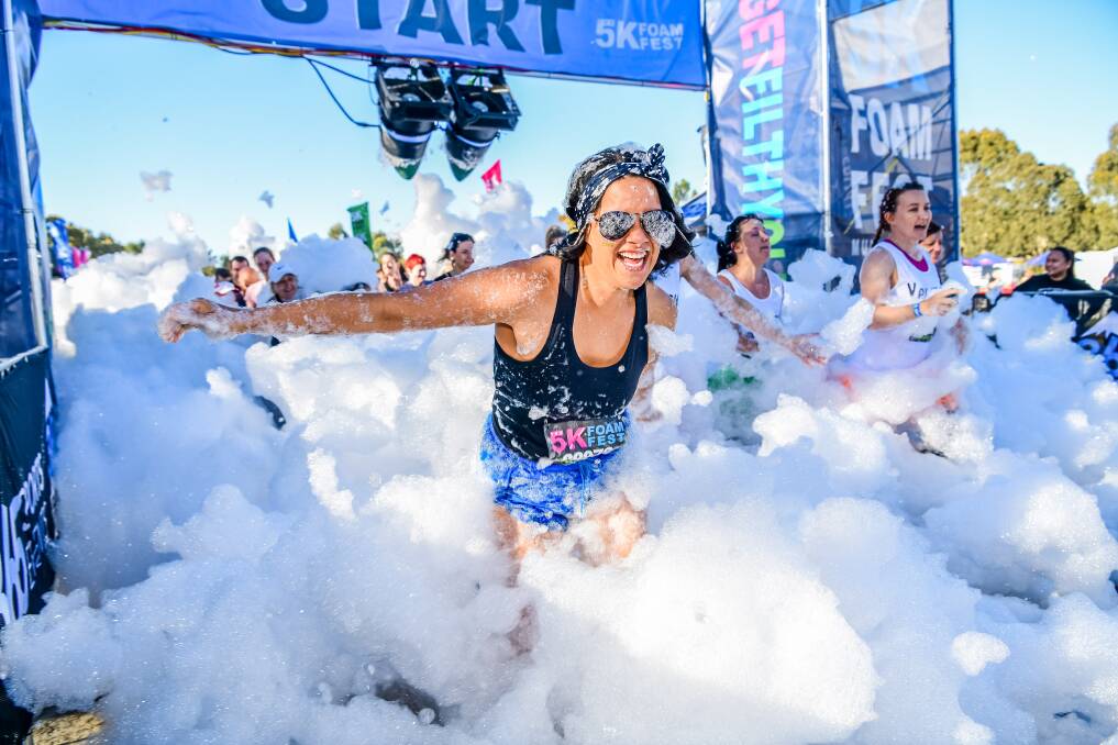 FOAMY: There is more than 2.5 million cubic feet of natural foam to tackle during the 5K Foam Fest. The event will be at Sirromet in January.