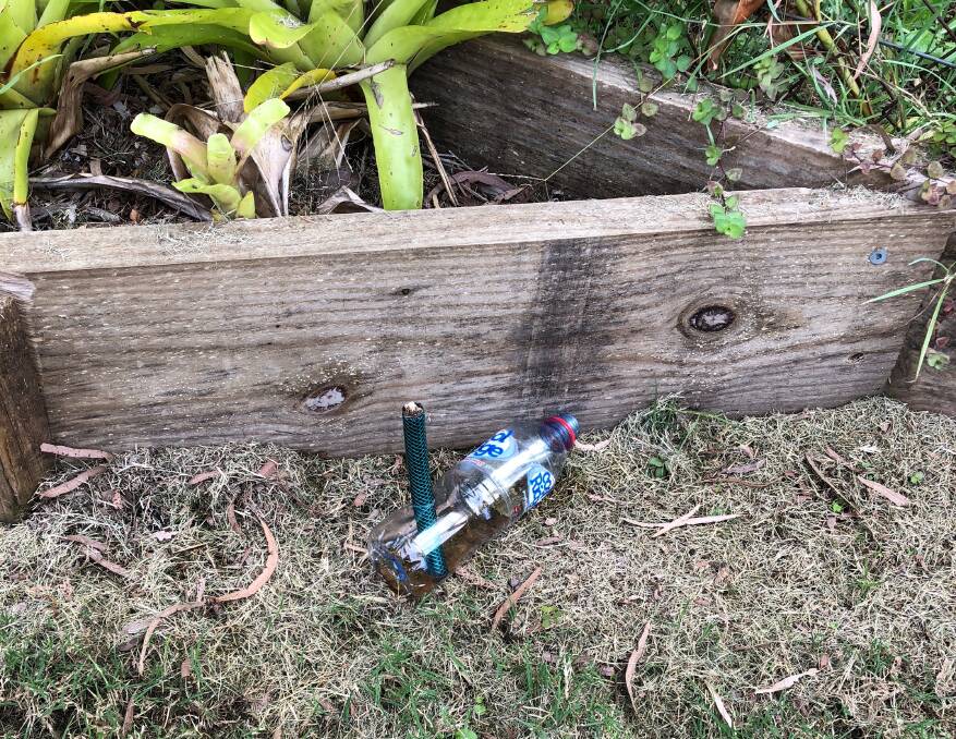 A marijuana smoking device found after the youths left.