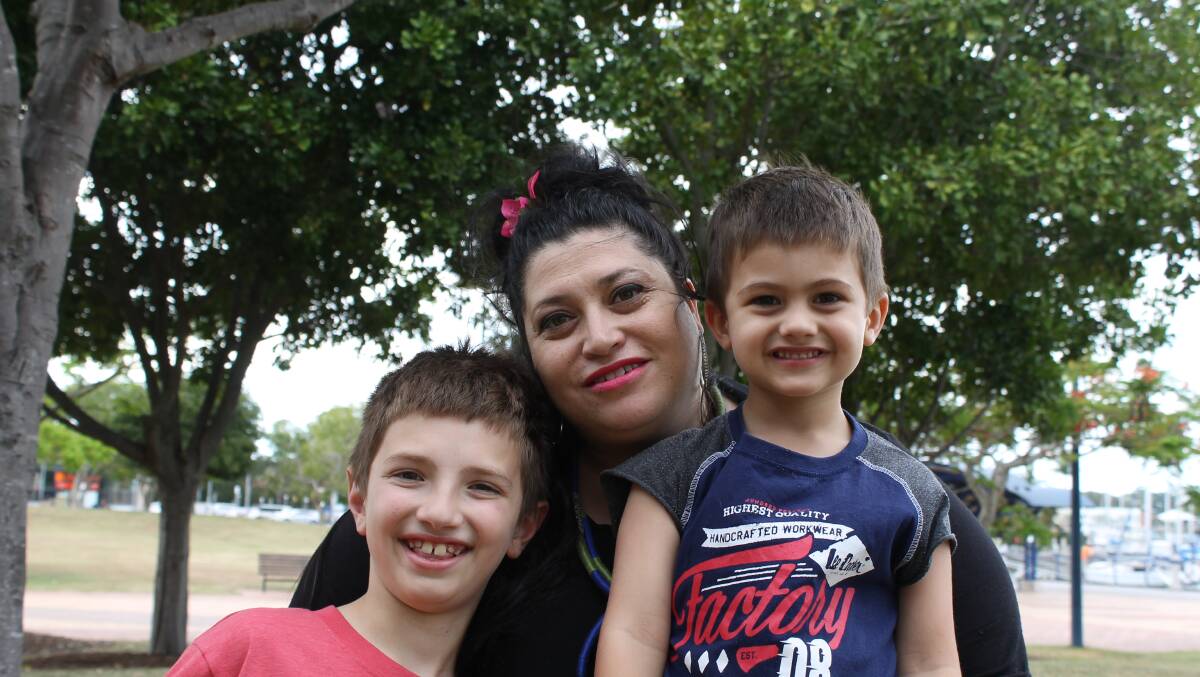 Helping others: Founder of Night Ninja's Australia Alix Russo with her sons Zavian and Andy. Photo: Cheryl Goodenough