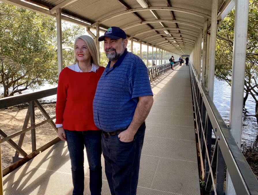 CALL FOR COMMENT: Redlands MP Kim Richards, pictured with Cr Mark Edwards, says the designs for ferry terminal upgrades include wider walkways, more shelter, better access for recreational vessels and more seating.