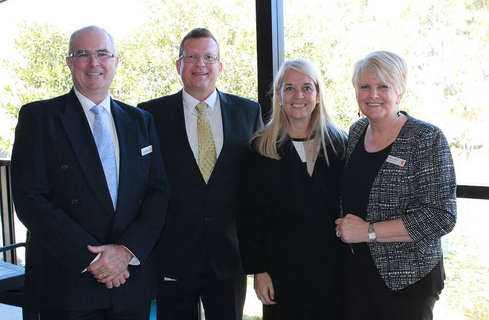 OPENING: Bolton Clarke executive general manager operating performance Jim Toohey, Cr Paul Golle, Redlands MP Kim Richards and Moreton Shores residential manager Deirdre Moran.