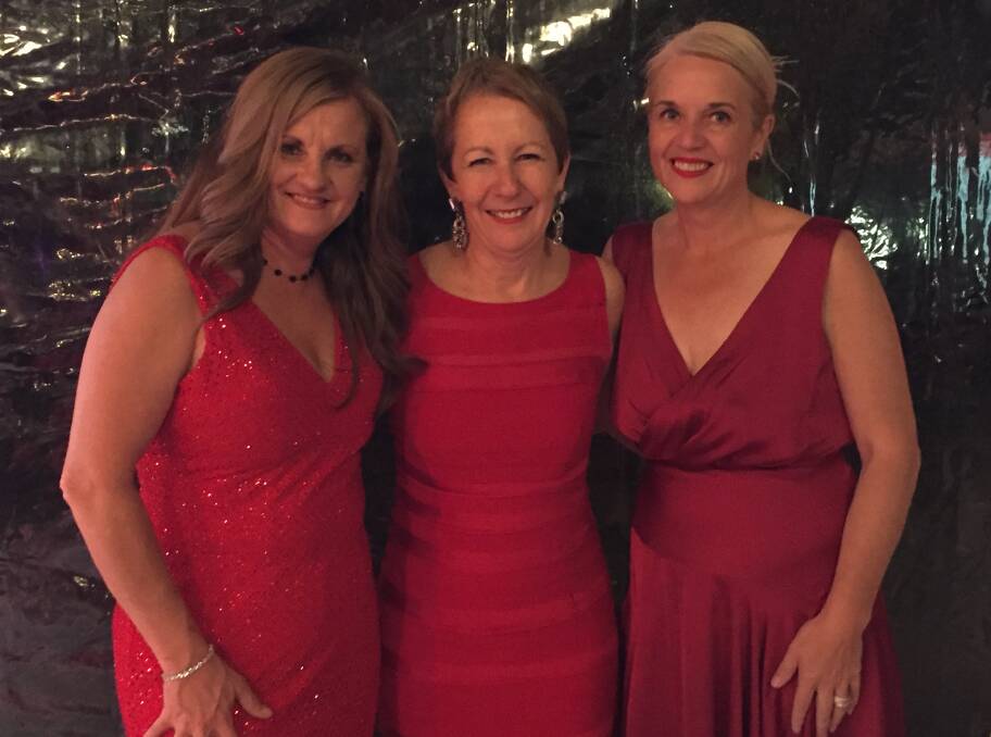 EVENT: Mayor Karen Williams, Prevention of Domestic Violence Minister Di Farmer and Redlands MP Kim Richards at Cr Williams fundraising event Diner En Rouge earlier this year.