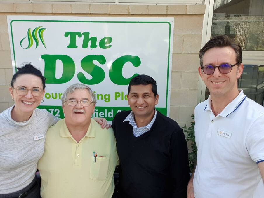 SUPPORT GROUP: Penelope Woods and (right) Damien Woods from A Better Ear, with the Redlands Hearing-Impaired Support Group's Paul Barnes and Thomas Jithin from the Donald Simpson Centre.