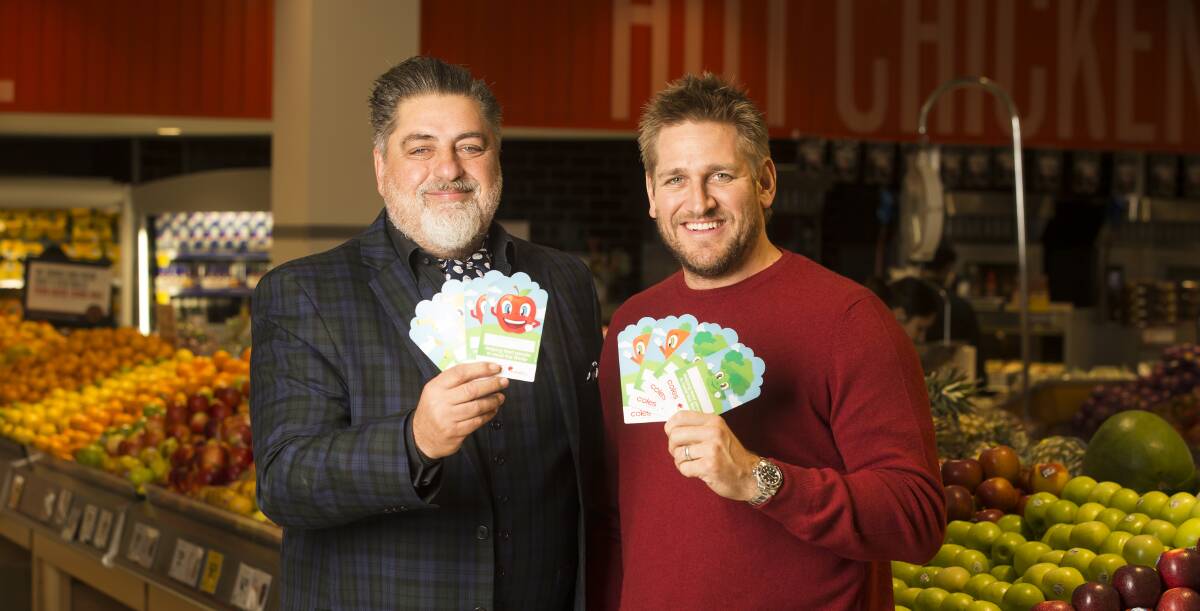 LAUNCH: Television personality Matt Preston and world renowned chef Curtis Stone launch the Coles SecondBite Winter Appeal.