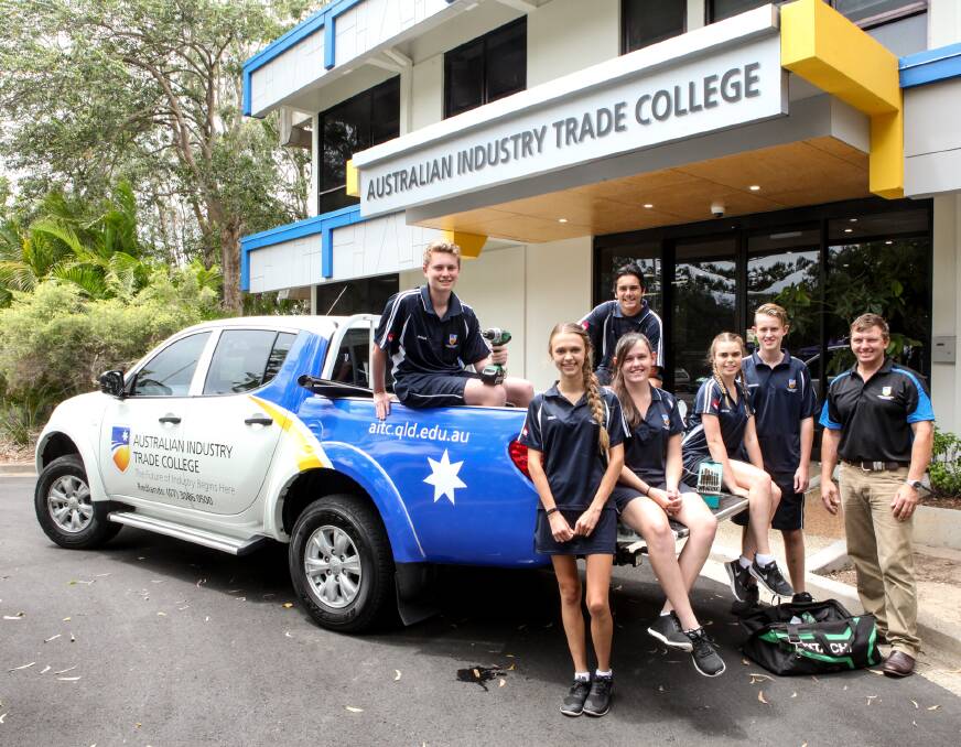 TOP 40: Students outside the Redlands campus of Australian Industry Trade College.