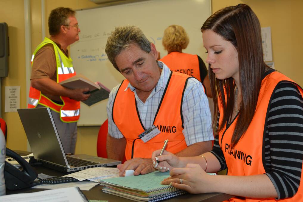 TRAINING: Redland City Council officers involved in a disaster management training exercise. Photo: Supplied