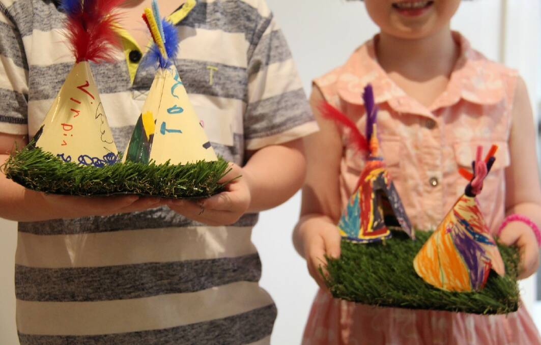 CREATIONS: Some of the creations by budding artists at a Redland Art Gallery workshop. Photo: Supplied