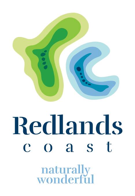 BRANDING: The Redlands Coast brand logo with the "naturally wonderful" tagline.