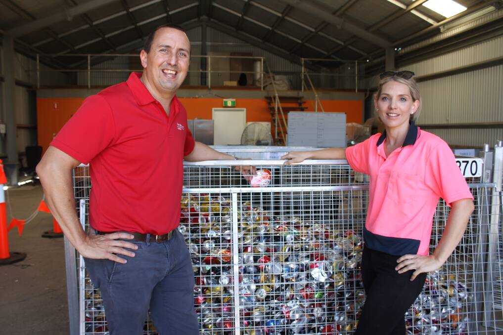 REFUND SCHEME: Advanced Metal Recyclers co-owner Janelle Zordan says most drink containers between 150 millilitres and 3 litres are eligible for a 10-cent refund.