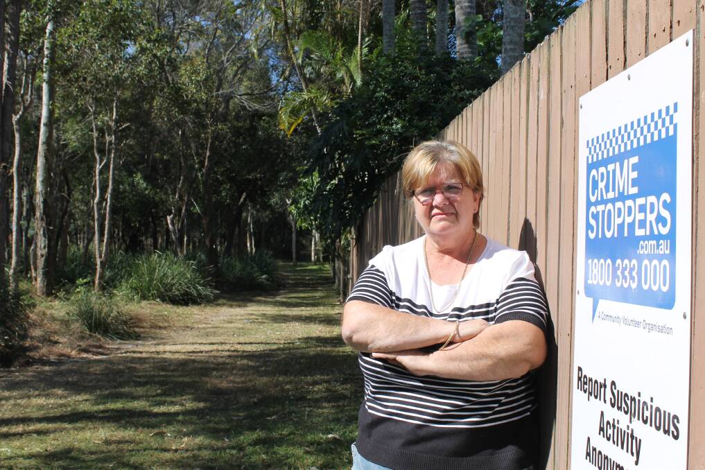 ANNOYED: Maria Sealy hopes security cameras overlooking Teak Lane reserve will deter vandals but council says anti-social behaviour is a police issue. Photo: Cheryl Goodenough
