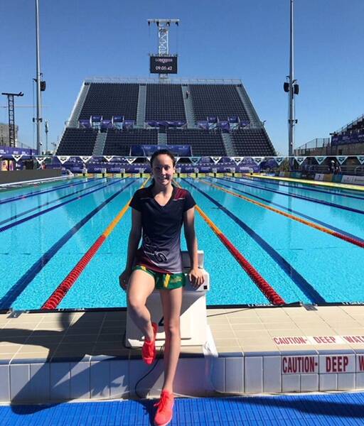 READY: Paige Leonhardt has been selected for the 70-person Australian swimming team for the Commonwealth Games. Photo: Supplied
