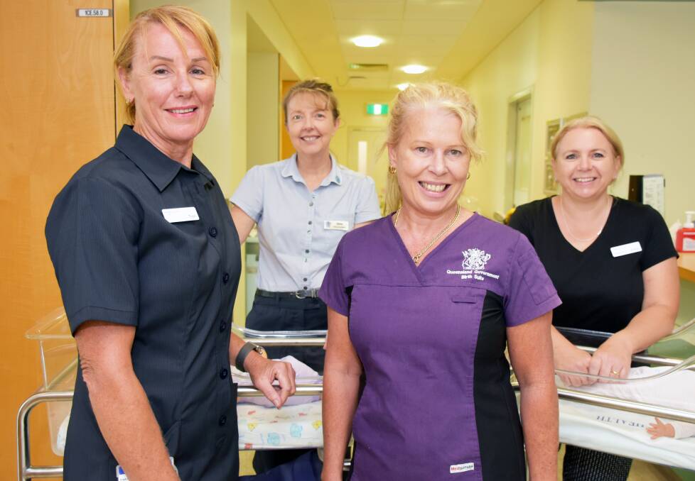 ORIGINALS: Trish Cottle, Anne Rashleigh, Sandy Johnstone and Kathie Carlyon were among the original staff at the Redland Hospital maternity and birthing unit.