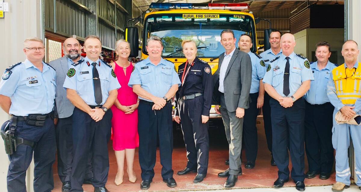 OPENING: Redlands MP Kim Richards and other officials at the opening of the Lamb Island rural fire station.