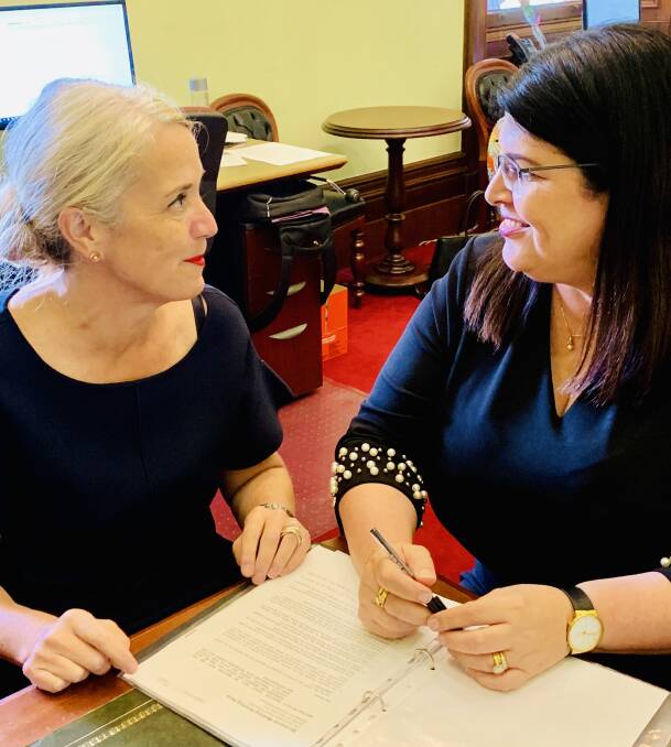 FUNDING: Redlands MP Kim Richards and Education Minister Grace Grace have announced the state government will give $2.4 million for a vocational school at Victoria Point.
