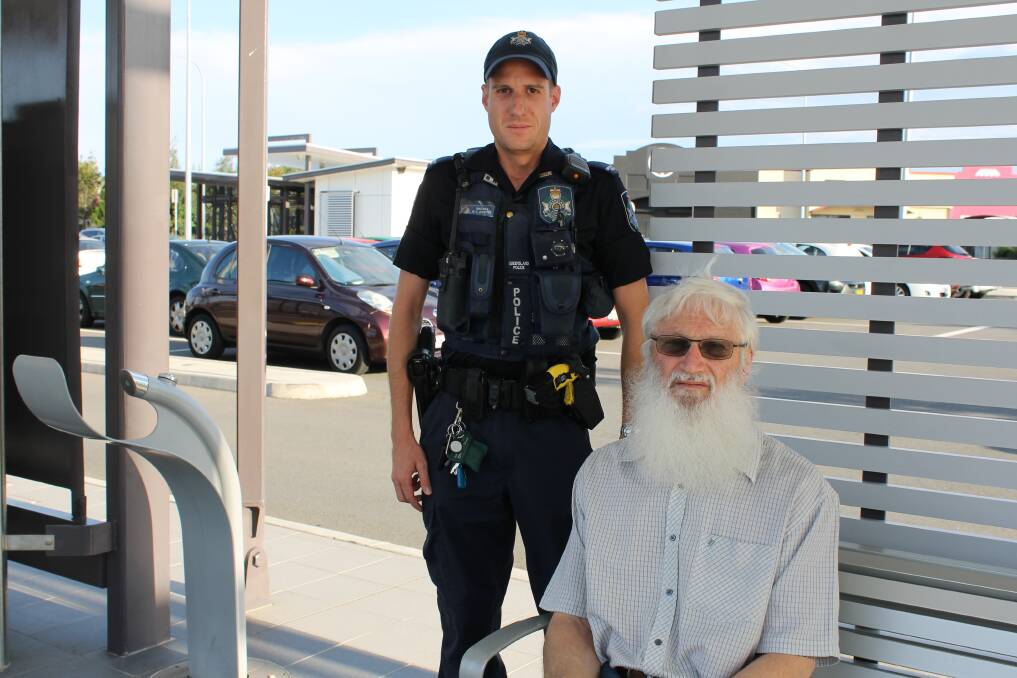 APPEAL FOR WITNESSES: Constable Pete Johnston from Capalaba police station with bus driver Stephen Dobbs. Photo: Cheryl Goodenough