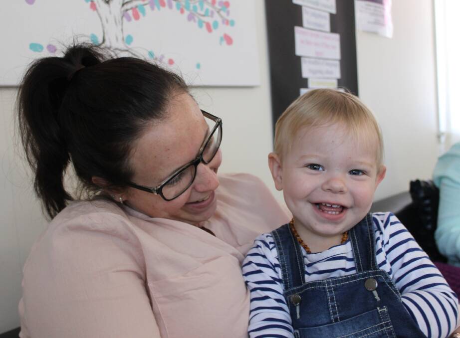 SUPPORT: Amelia Torrance with 23-month-old Hunter at a support meeting for young parents at the Redland Centre for Women. The group is one of many services provided by the centre. Photo: Cheryl Goodenough