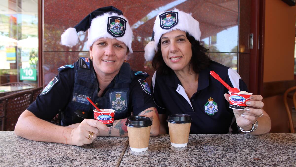 SAY HELLO: Join Senior Constable Samantha Schofield and administration officer Pauline Dunn at Ice-cream and Coffee with a Cop at Wellington Point on December 14. Photo: Cheryl Goodenough