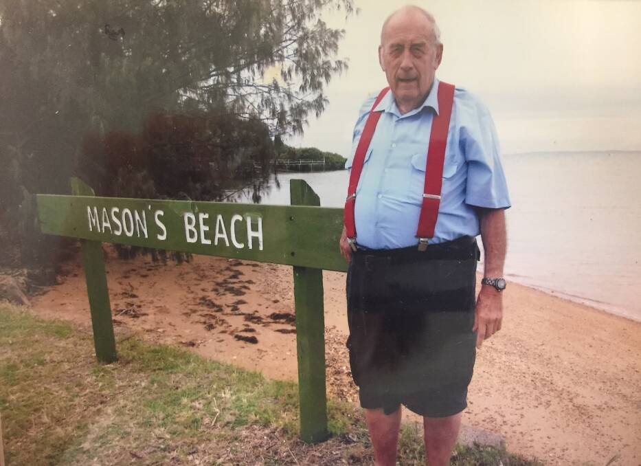REMEMBERED: John Mason was recognised for his civic spirit with a stretch of Cleveland Point foreshore named after him. Mr Mason died at Wynnum on May 22.